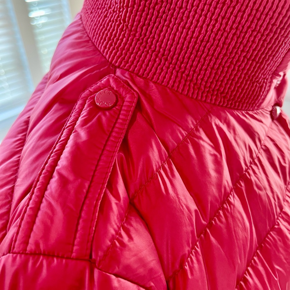 Moncler SILENE Red Bomber Style Puffer - Picture 5 of 16
